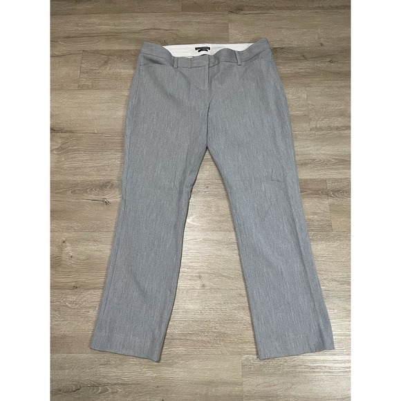 Express Womens Pants Light Gray Sz 8s Columnist Career Office Mid Rise - Picture 1 of 8